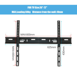 Staffa de montaje para televisión de pantalla plana LCD LED de 26 a…