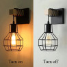 Applique da parete moderna Retro comodino lampada a LED Cage Light…