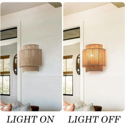 Rattan Wall Lamp Ancient Asia Hotel Living Room Internal Bedroom…