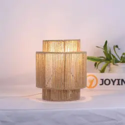 Lampara de pared Boho de Rattan, Apliques de Yuta