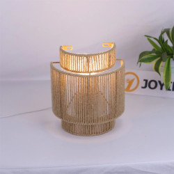 Lampara de pared Boho de Rattan, Apliques de Yuta