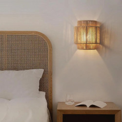 Modern Japanese Wall Lamp for Bedroom Living Room Bedside Cotton…
