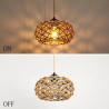 Lampe à suspensioon en corde de chanvre tressée, lampe pour chambre…