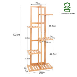 Portafrutos Angular Alto de Bambú Resistente Soportes Multiusos