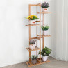 High Angular Bamboo Plant Stand, Durable Shelf Display Multifunctional