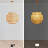 Lampadario in Materiale Naturale di Bambù Lampada a Sospensione in…