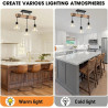 3-Light Rustic Suspended Lamp, Black Wood Ceiling Light