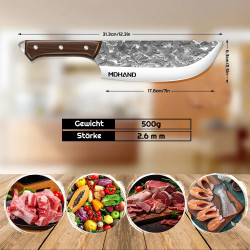Coltelli da Cucina Professionali in Metallo con Manico Affusolato da…