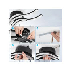 Lampada da Soffitto LED Moderna in Alluminio e Acrilico Ondulato…