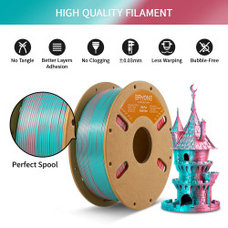 3D Printer Filament ERYONE Silk PLA Bicolour 1.75MM - Made in…