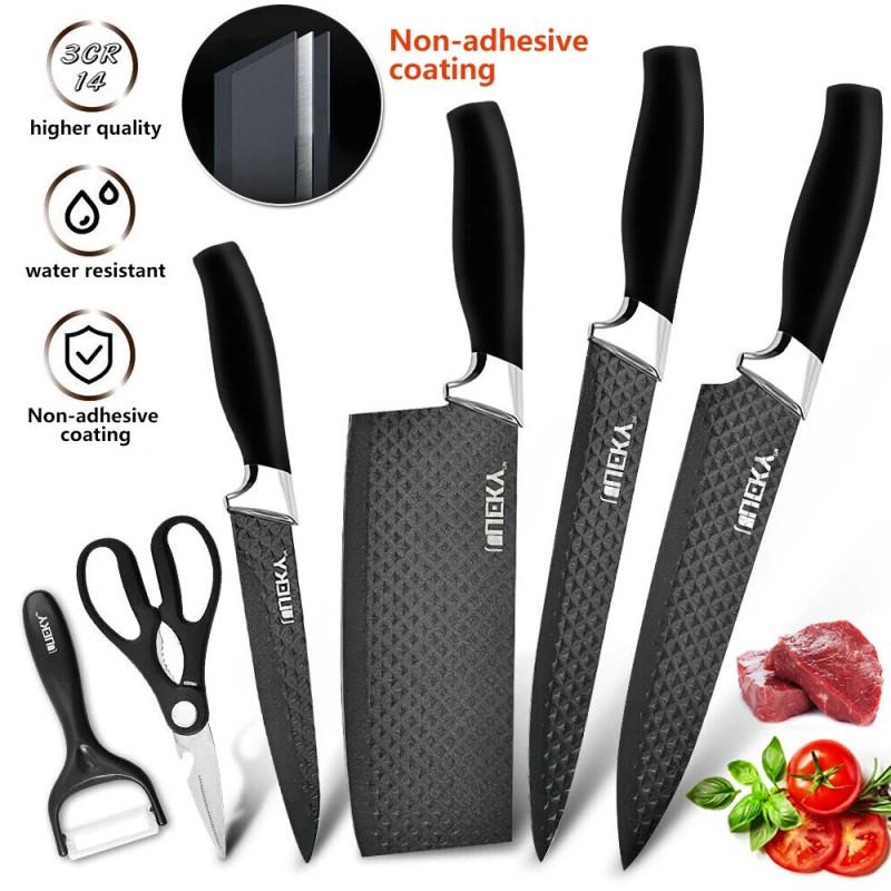 High Carbon Steel Professional Chef's Knife Set for Home Kitchen