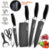 High Carbon Steel Professional Chef's Knife Set for Home Kitchen