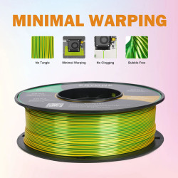 ERYONE 3D Filament in Bicolor/Duo-Color PLA Silk, 1.75 mm Diameter…