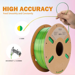 Filamento 3D ERYONE en PLA Sedoso Bicolor/Duocolor, Diámetro 1,75…