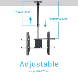 Adjustable Ceiling Mount TV Stand UNHO