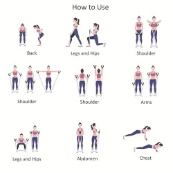 EIGFOH Resistance Band Set for Home Gym Workout