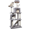Nobleza Modern Cat Tree with 5 Scratching Posts & 2 Caves