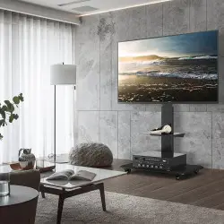 TV-Ständer aus dem Boden mit Rädern für TV-Geräte von 32-70 Zoll