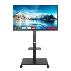 Floor Standing TV Cart with Wheels for TVs 32-70 Inches