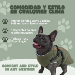 Cappotto per cani Yommy con fodera in pile caldo e imbracatura -…