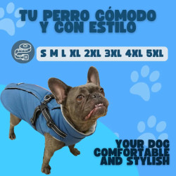 chaqueta para perros Yommy con forro acolchado cálido y arnés -…