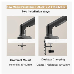 Supporto da Scriverea per Monitor con Molla a Gas per Schermi LCD…