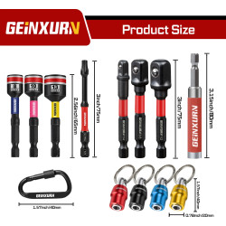 Geinxurn Quick-Release Chuck Key Set with 1/4 Inch Hex Adaptor and…