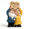 Garden Statue - Couple of Gnomes with Heart, Resin Figurine for…