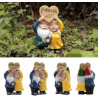 Garden Statue - Couple of Gnomes with Heart, Resin Figurine for…