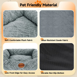 Nobleza Large Fluffy Pet Bed With Removable Cover