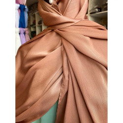 Modest Ribbed Satin Hijab Dress
