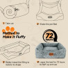 Nobleza Large Fluffy Pet Bed With Removable Cover