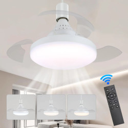Ventilateur de plafond avec éclairage LED rétractable invisible…