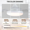 Ventilator mit LED-Licht und Rückzugsmозможigkeit für unsichtbare…