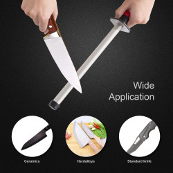 8-inch Steel Bar Sharpener, High-Hardness Knife Sharpening Steel for…