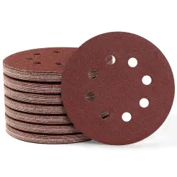 Depósito DE: Set de 125 Discos Abrasivos de 5 Pulgadas con Velcro 8H…