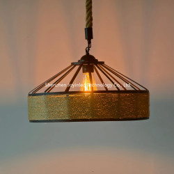 Industrial Hemp Cord E27 suspendu Lamp Nordic Retro Antique Loft…