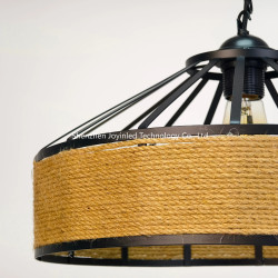 Industrial Hemp Cord E27 suspendu Lamp Nordic Retro Antique Loft…