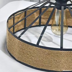 Industrial Hemp Cord E27 suspendu Lamp Nordic Retro Antique Loft…