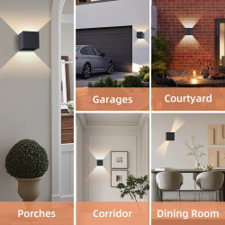 Lampada da Parete Impermeabile IP65 BDA-01 in Alluminio, Tipo Split…