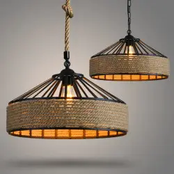 Modern Hemp Cord Pendent Lights Retro Hand-Crafted Home Decoration…