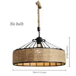 Luces colgantes de yute moderno دستی Dekorasyon para la casa…