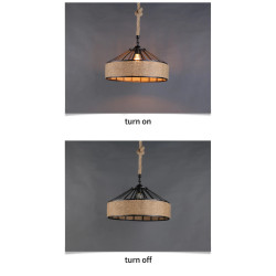 Modern Hemp Cord Pendent Lights Retro Hand-Crafted Home Decoration…