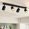 3 or 4 Light Rail Lights, Direct Ceiling Mount in Matte Black Metal…