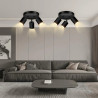 3 or 4 Light Rail Lights, Direct Ceiling Mount in Matte Black Metal…