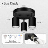 3 or 4 Light Rail Lights, Direct Ceiling Mount in Matte Black Metal…