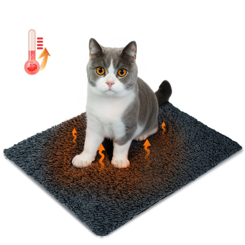Nobleza Self-Heating Blanket For Cats: Soft Fleece Thermal Mat