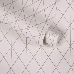 Carta da parati in vinile non tessuto geometrica moderna rosa oro...