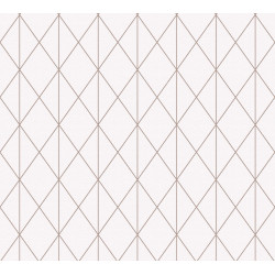 Papier peint en vinyle non tissé géométrique moderne rose or...