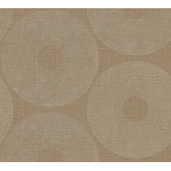German Brown Vinyl Non-Woven Wallpaper with Modern Geometric...